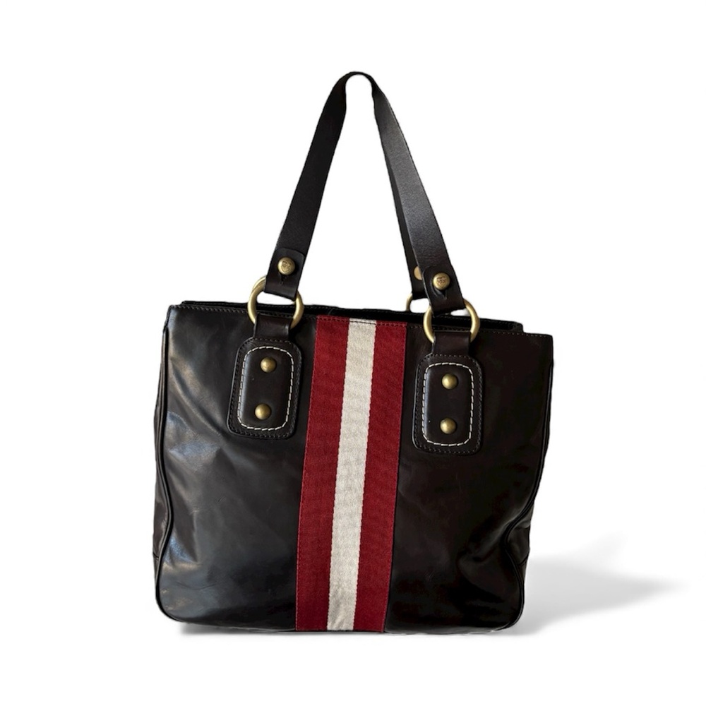 Bally Trainspotting Designer Handbag | Classic Black & Brown Purse | Luxury Bag
